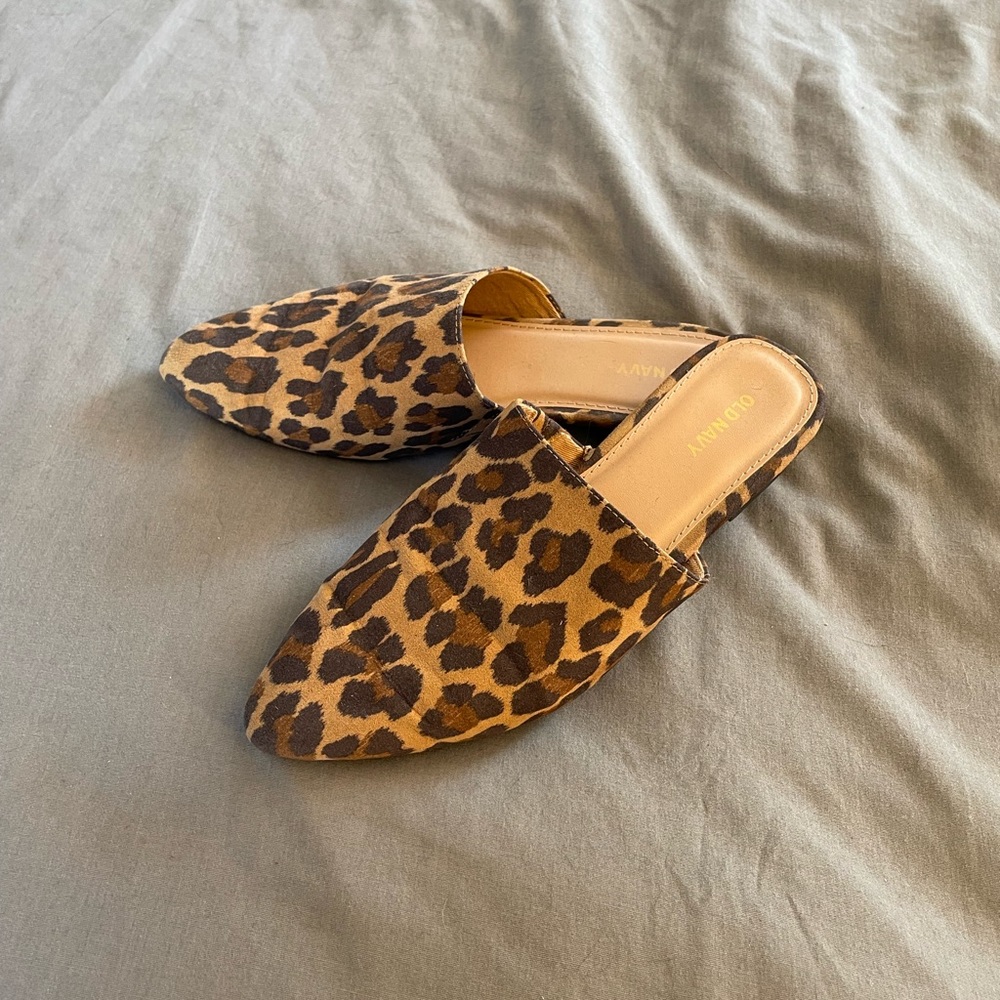 Cheetah Print Suede Mules